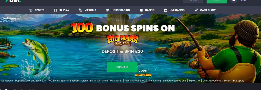 Spin bonus at 7bet